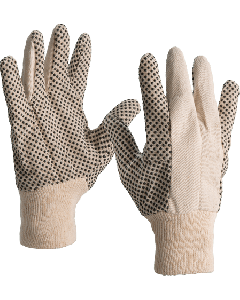 Handschoen Keperdoek met doppen (een maat) per 12 paar