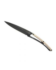 Deejo Pocket Knife - Black Titanium Pink Gold Gilded - 37g