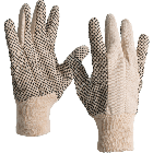 Handschoen Keperdoek met doppen (een maat) per 12 paar