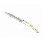 Deejo Pocket Knife - Mirror Yellow Gold Gilded - 37g